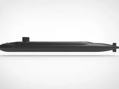 Ohio class submarine 3D model