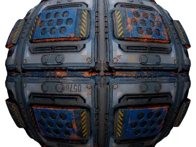 PBR Seamless Sci-Fi Texture 52 Low-poly 3D model
