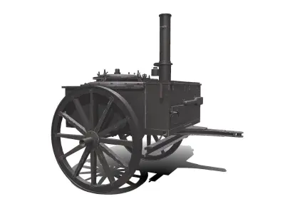 WW1 Field Kitchen Low-poly PBR Low-poly 3D model