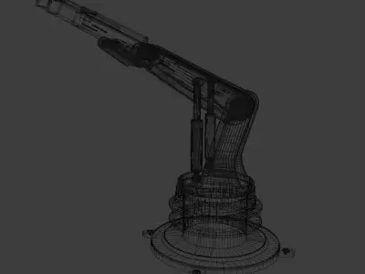 Hydraulic industrial crane 3D model  Low-poly 3D model