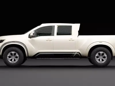 Nissan 4x4 Car Metallic Champagne Low-poly 3D model