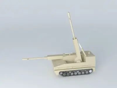 artillery gun system model 3D model