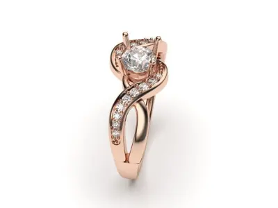 solitaire with ring sizes  8 part S19 3D print model