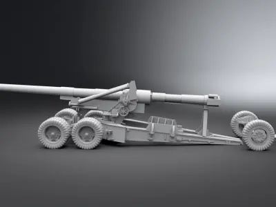 155mm Long Tom Scale Model 3D print model