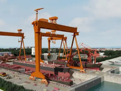 Shipyard Harbor 3D model