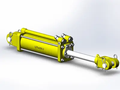 hydraulic cylinder Ts75-200-3 Free 3D model