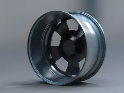 Rims blue carbon tuning part industrial 3D model