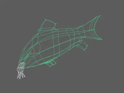 Low-Poly Simple Abino Cory Catfish Low-poly 3D model