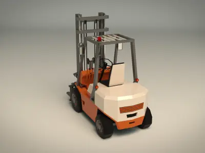 Low Poly Forklift 01 Low-poly 3D model purchase