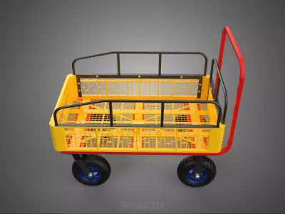 HAND PLATFORM TRUCK PALLET UTILITY OUTDOOR GARDEN CART TROLLEY 4 3D model