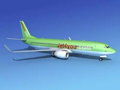 Boeing 737-800 Jet4You 3D model