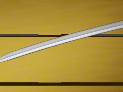 katana sword 3D model 2