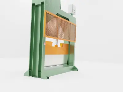 industrial Rubber Cutter Machine 3D model
