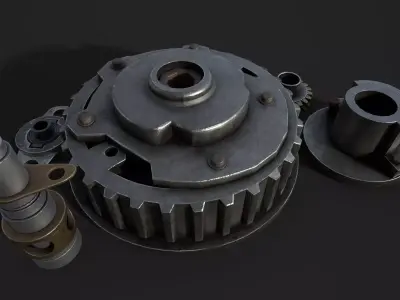 Spare Parts Low-poly 3D model