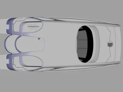 Catamaran boat 3D model