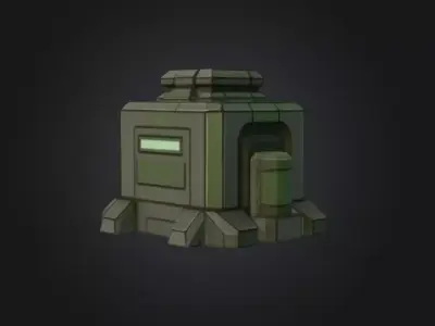 Tech Supply Crate Low-poly 3D model purchase