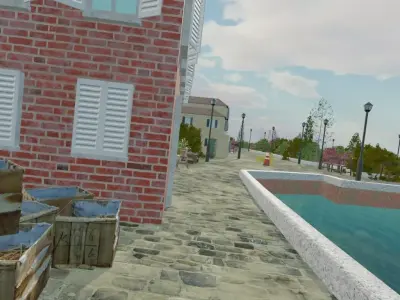 Venetian Canal Cityscape 3D model