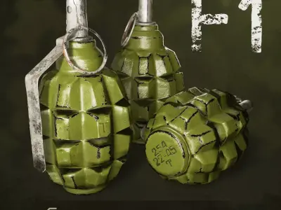 F1 Soviet Grenade - Limonka Free low-poly 3D model