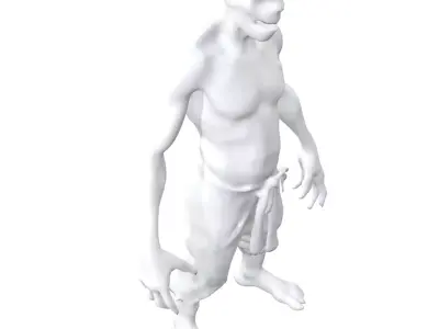 Zombie OBJ Low-poly 3D model