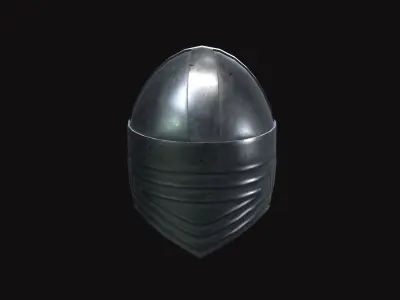 Medieval Helmet V02 Low-poly 3D model