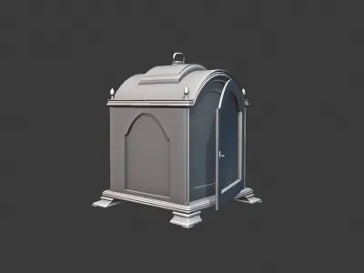 Vintage Clock Low-poly 3D model