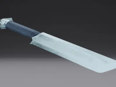 Medieval Knife Low-poly 3D model buy