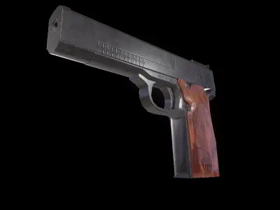Low poly gun Low-poly 3D model purchase