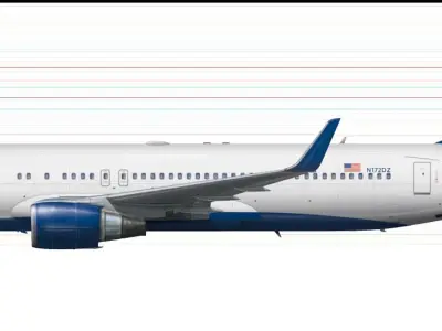 Boeing 767 Free low-poly 3D model