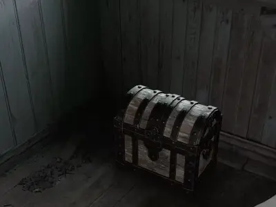 Old Chest Free low-poly 3D model