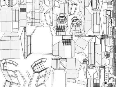 Sci Fi War Robot Low-poly 3D model purchase