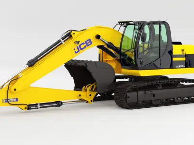 Excavator  JCB-JZ255 Rigged 3d model high detailed 3D model