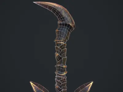 Fantasy Sword 5 3D Model Low-poly 3D model
