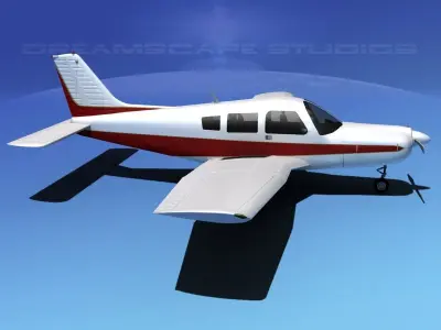 Piper Warrior II 3D model 13