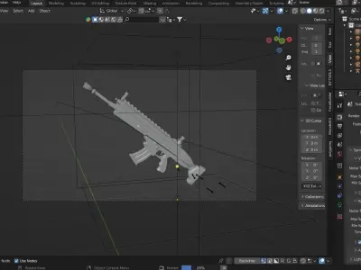Scare Fortnite gun Free low-poly 3D model