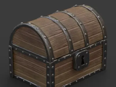 Chest wooden 3D model