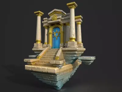 Temple of Radiance Low-poly 3D model