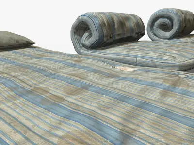 Mattress old Low-poly 3D model