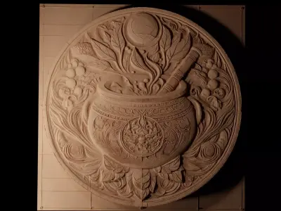 Cauldron CNC 3d Print High Relief Sand Casting 3D print model