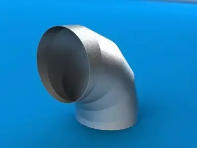 Sheet Metal Elbow Free 3D model