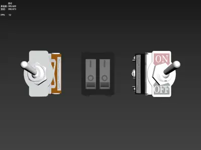 button switch 3D model purchase