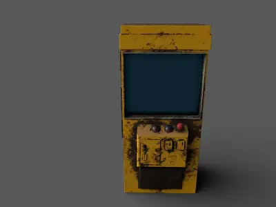 Post Apocalyptic Claw Machine or Slot Machine  Low-poly 3D model