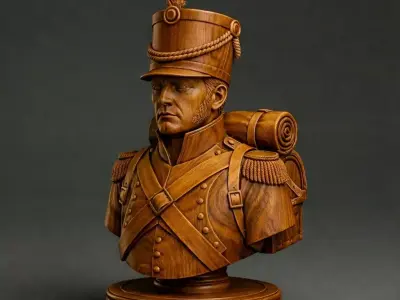 French Imperial Infantry Soldier Chess Piece 3D print model