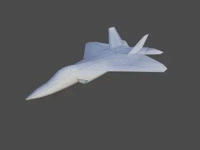 F22 Raptor lowpoly Low-poly 3D model