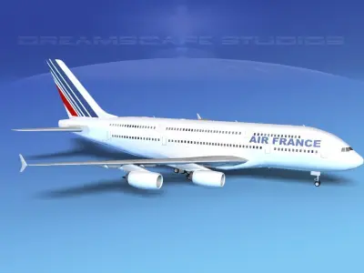 Airbus A380-800 Air France 3D model