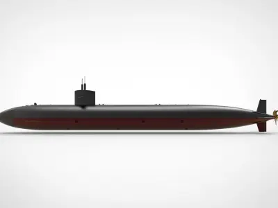 Los Angeles-class Submarine 3D model