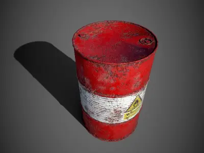 Oil barrel Free low-poly 3D model buy