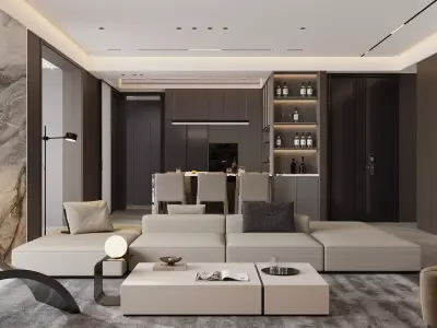 Private house full scene 3D model