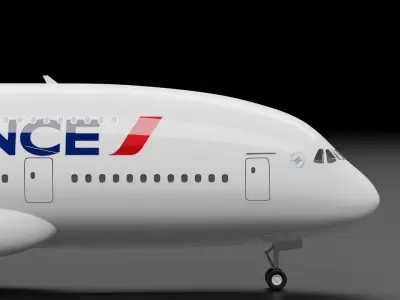 Airbus A380-800 with AirFrance Livery  3D model