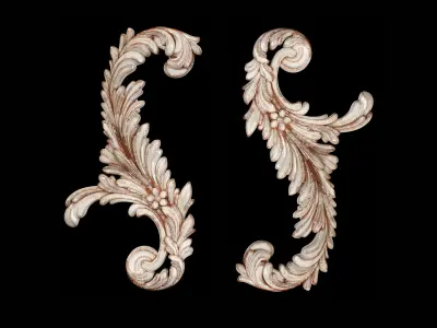 Classic carved 075 3D model