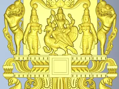 MURUGAN GOD KAVADI 3D RELIEF 3D print model